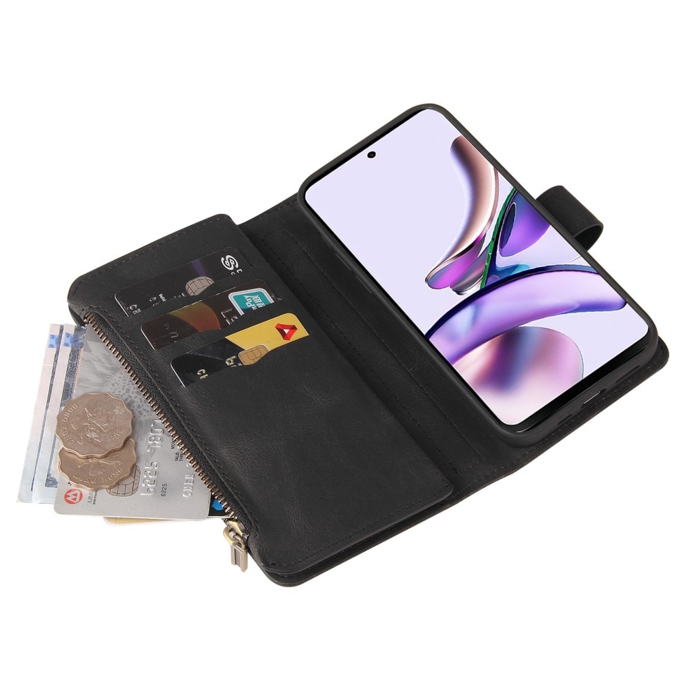 Motorola Moto G13 Leather Multi-Wallet zwart