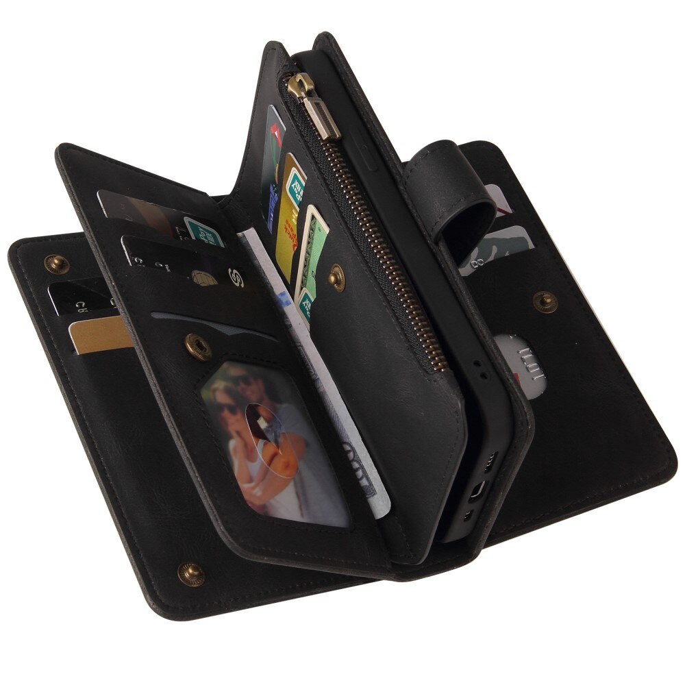 Motorola Moto E13 Leather Multi-Wallet zwart