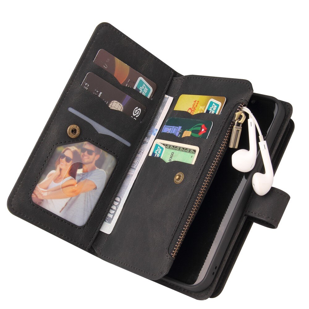 Motorola Moto E13 Leather Multi-Wallet zwart