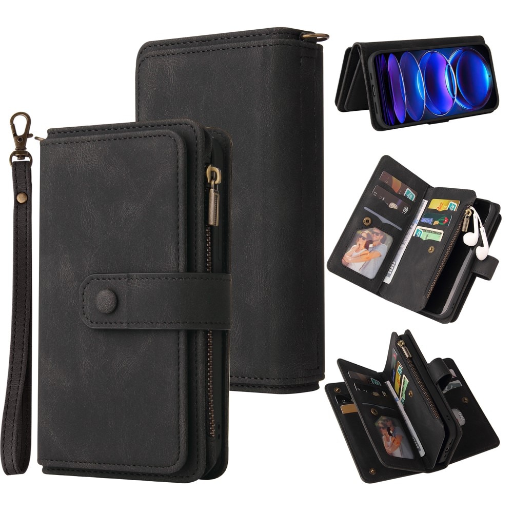 Xiaomi Redmi Note 12 Pro 5G Leather Multi-Wallet zwart