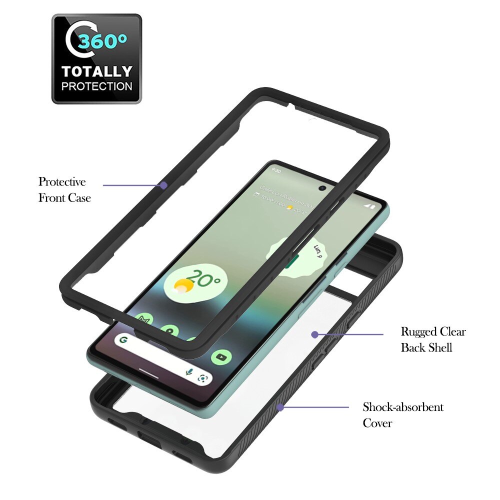 Google Pixel 7a Full Cover Case Zwart