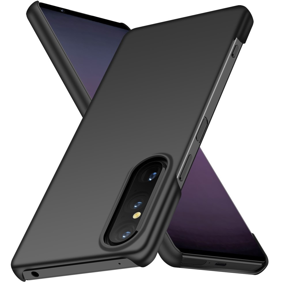 Sony Xperia 1 V Hardcase Gummicoating zwart