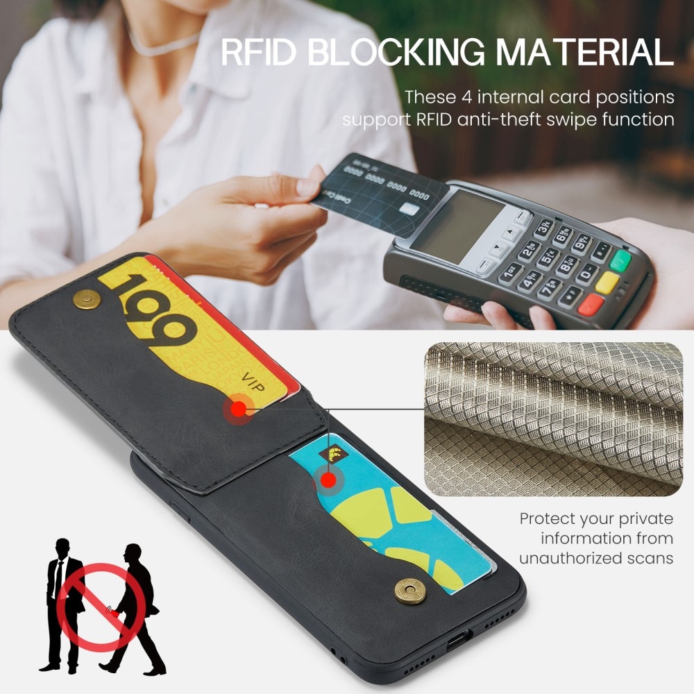 RFID blocking Multi-slot hoesje iPhone 11 zwart