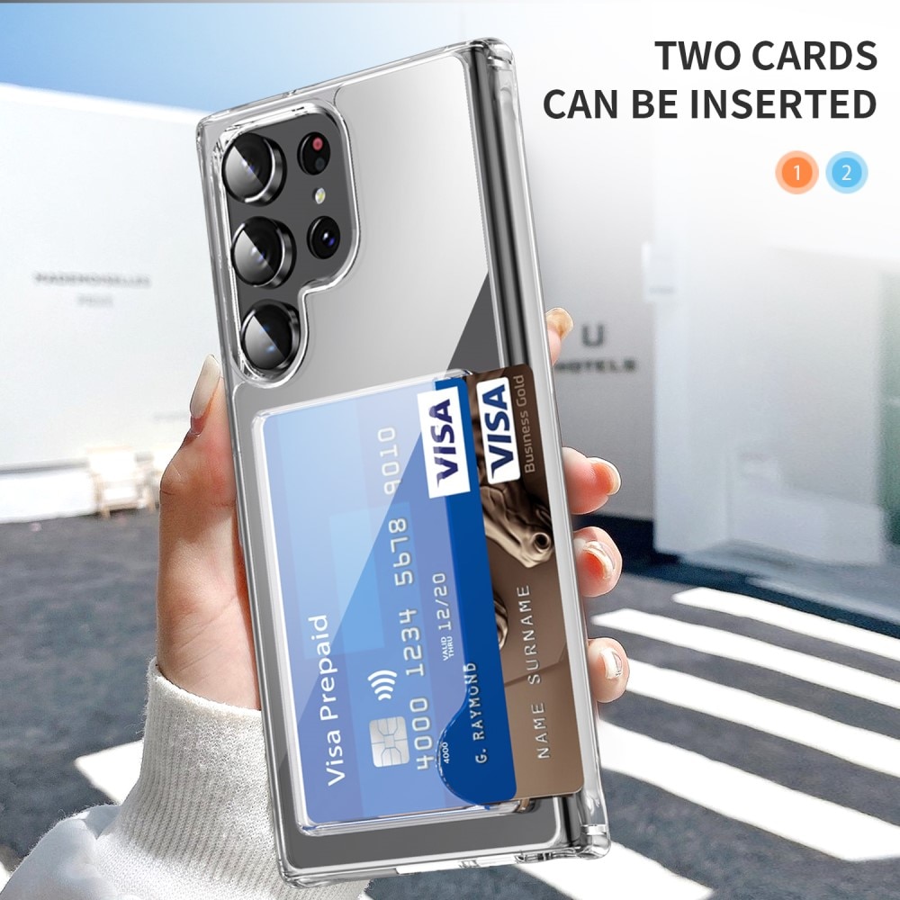 Hybridcase met Cardslot Samsung Galaxy S23 Ultra transparant