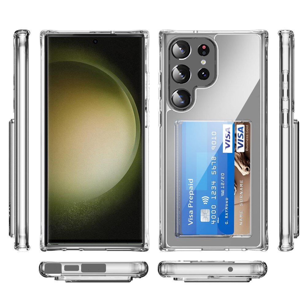 Hybridcase met Cardslot Samsung Galaxy S23 Ultra transparant