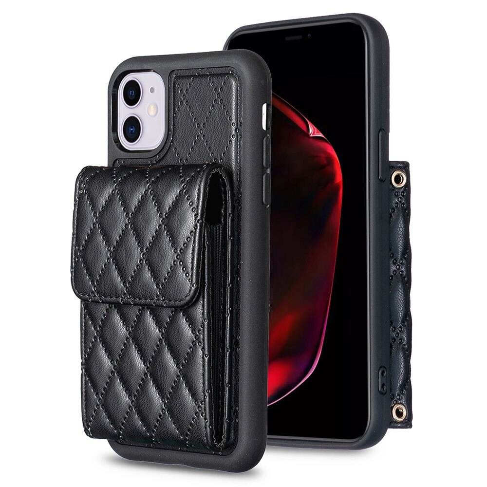 iPhone 11 Portemonnee hoesje Quilted zwart