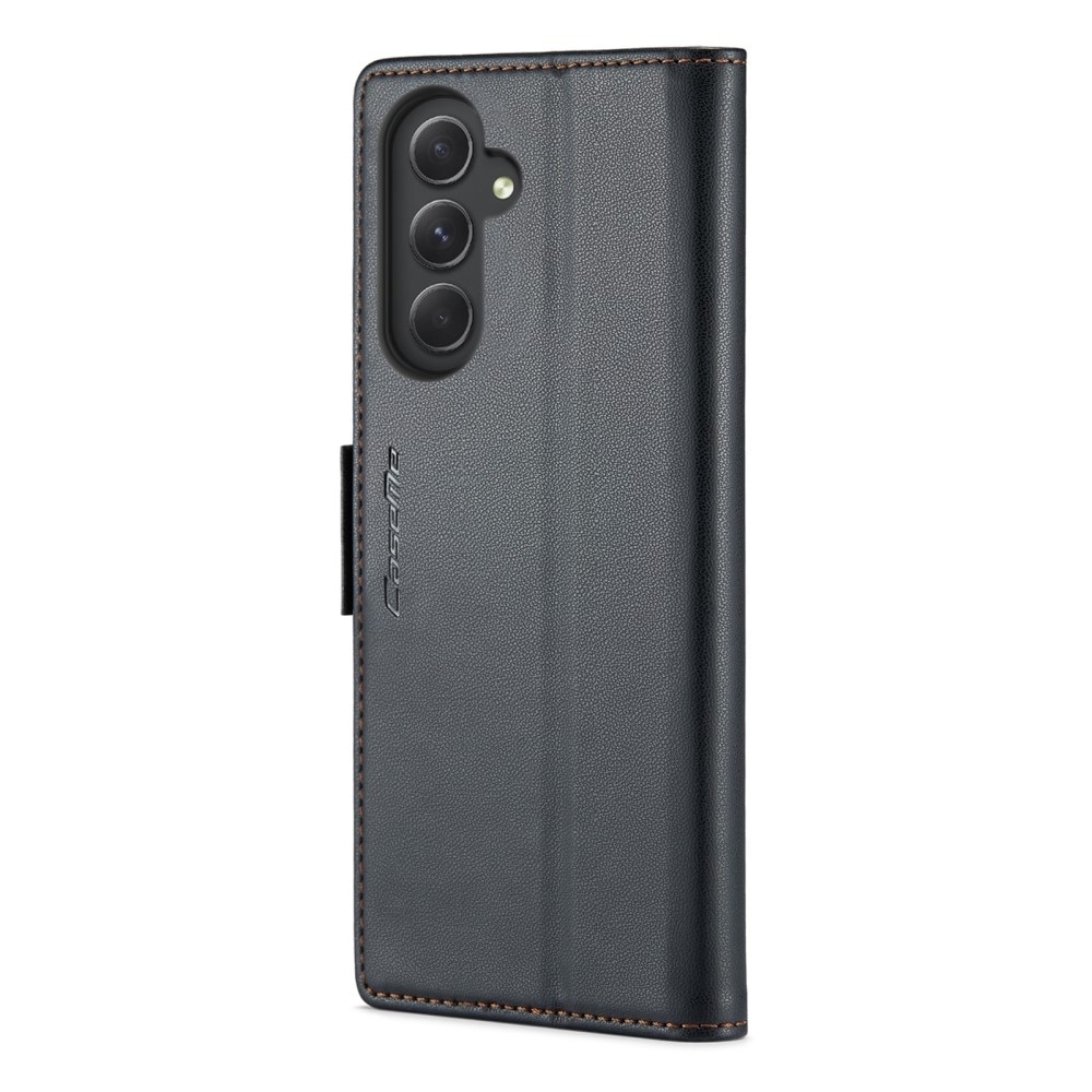 RFID blocking Slim Bookcover Hoesje Samsung Galaxy A54 Zwart