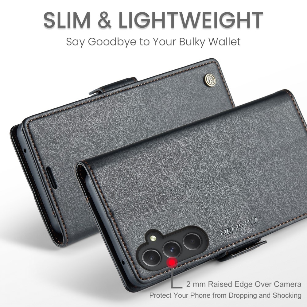 RFID blocking Slim Bookcover Hoesje Samsung Galaxy A54 Zwart
