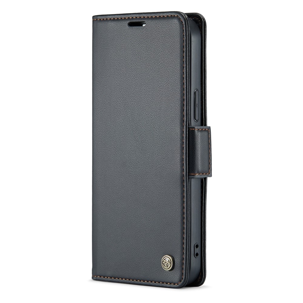 RFID blocking Slim Bookcover Hoesje Apple iPhone 14 Pro Zwart