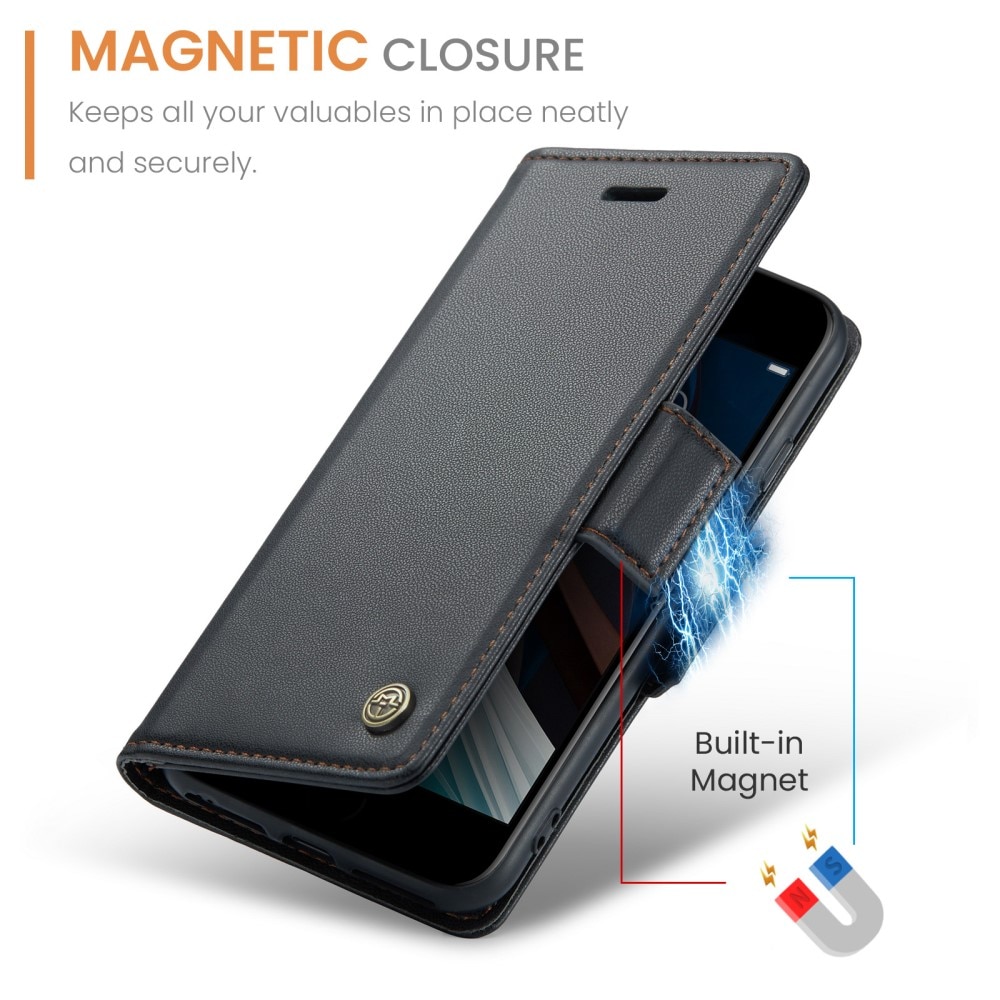 RFID blocking Slim Bookcover hoesje iPhone 8 zwart