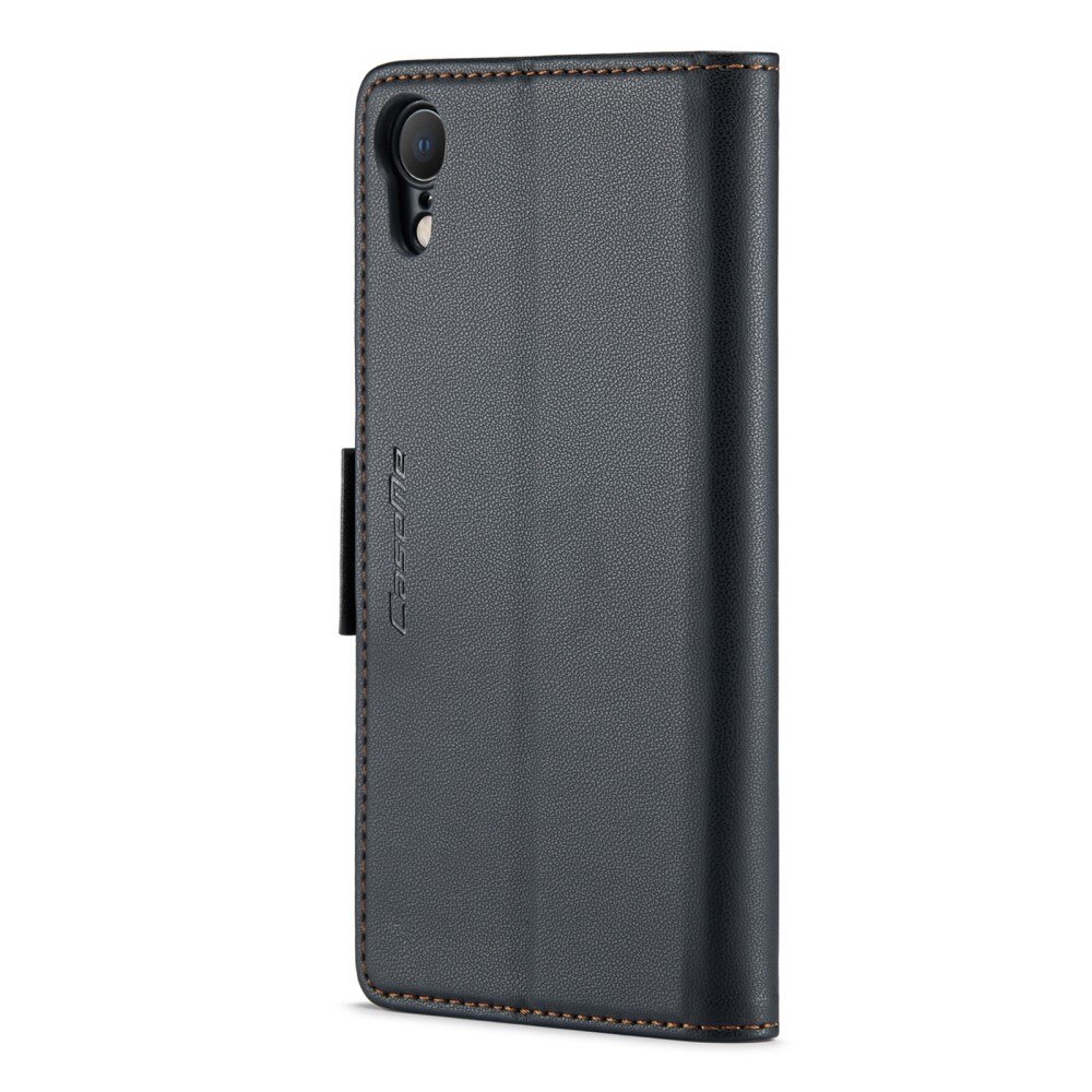RFID blocking Slim Bookcover Hoesje iPhone Xr Zwart
