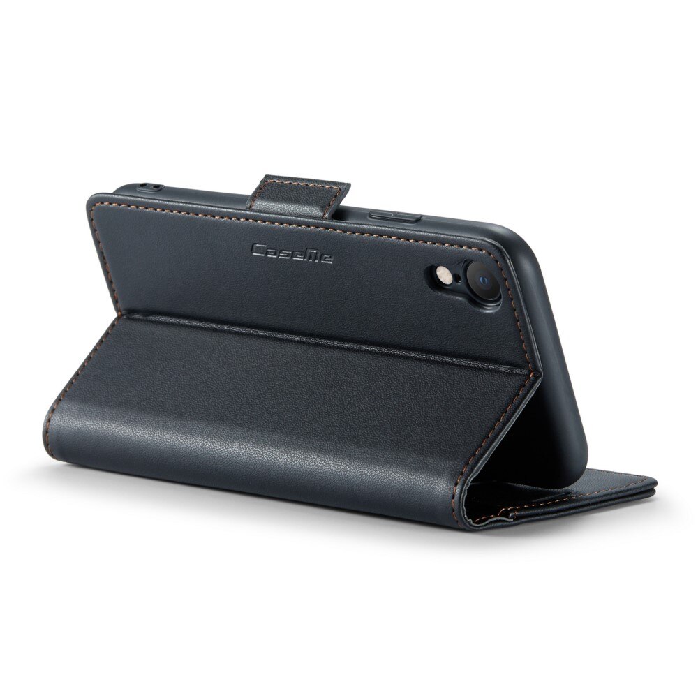 RFID blocking Slim Bookcover Hoesje iPhone Xr Zwart