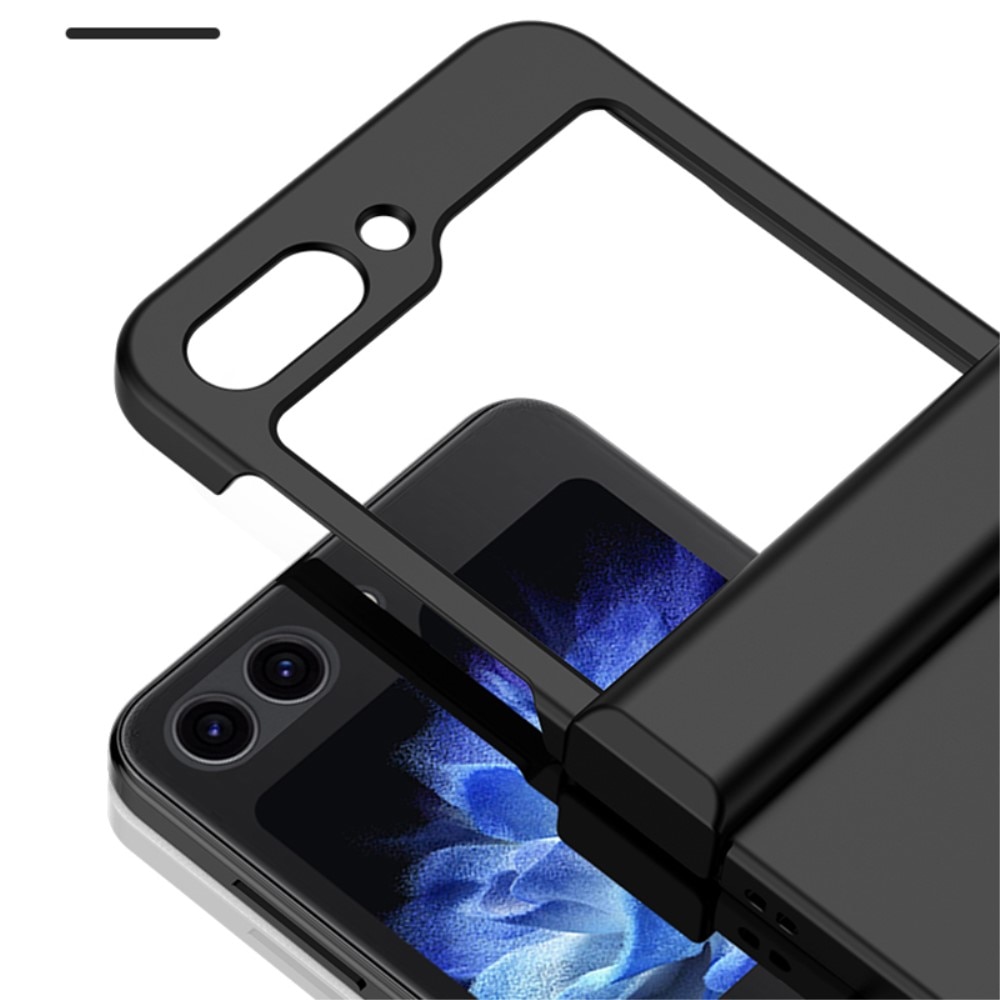 Samsung Galaxy Z Flip 5 Hardcase Gummicoating Hinge Protection zwart