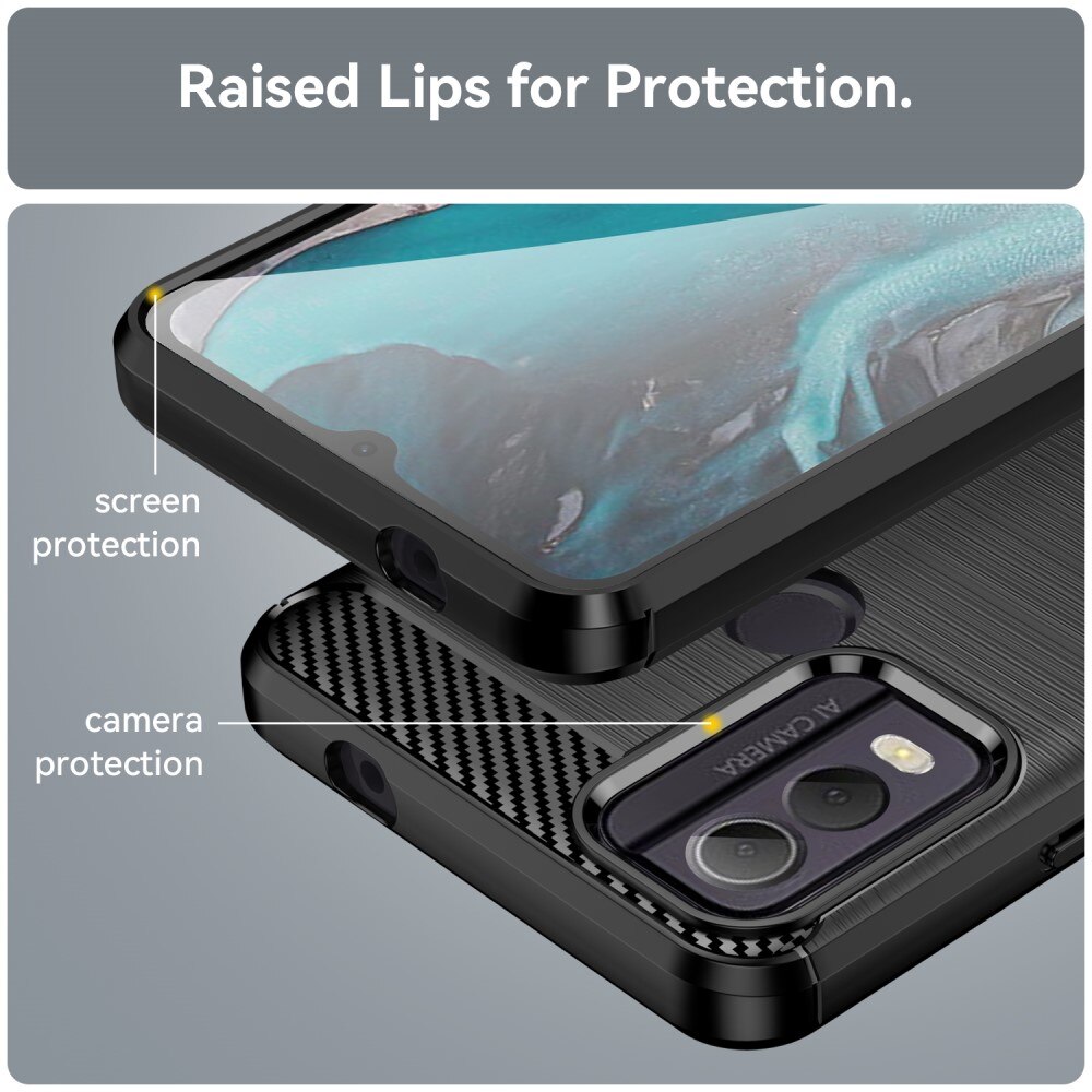 Hoesje TPU Brushed  Nokia C22 Zwart