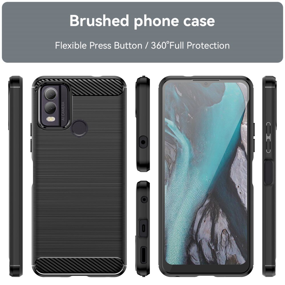 Hoesje TPU Brushed  Nokia C22 Zwart