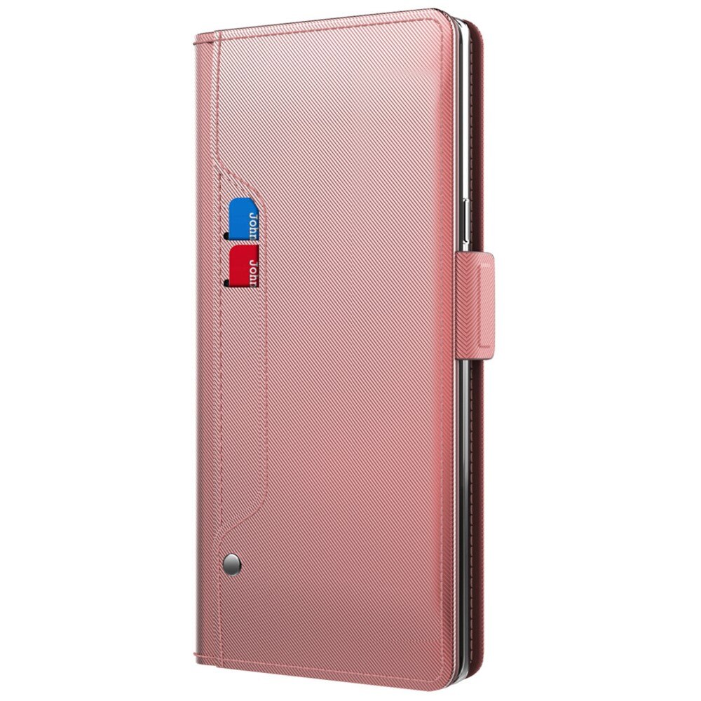 Sony Xperia 1 V Bookcover Hoesje met Spiegel roze goud