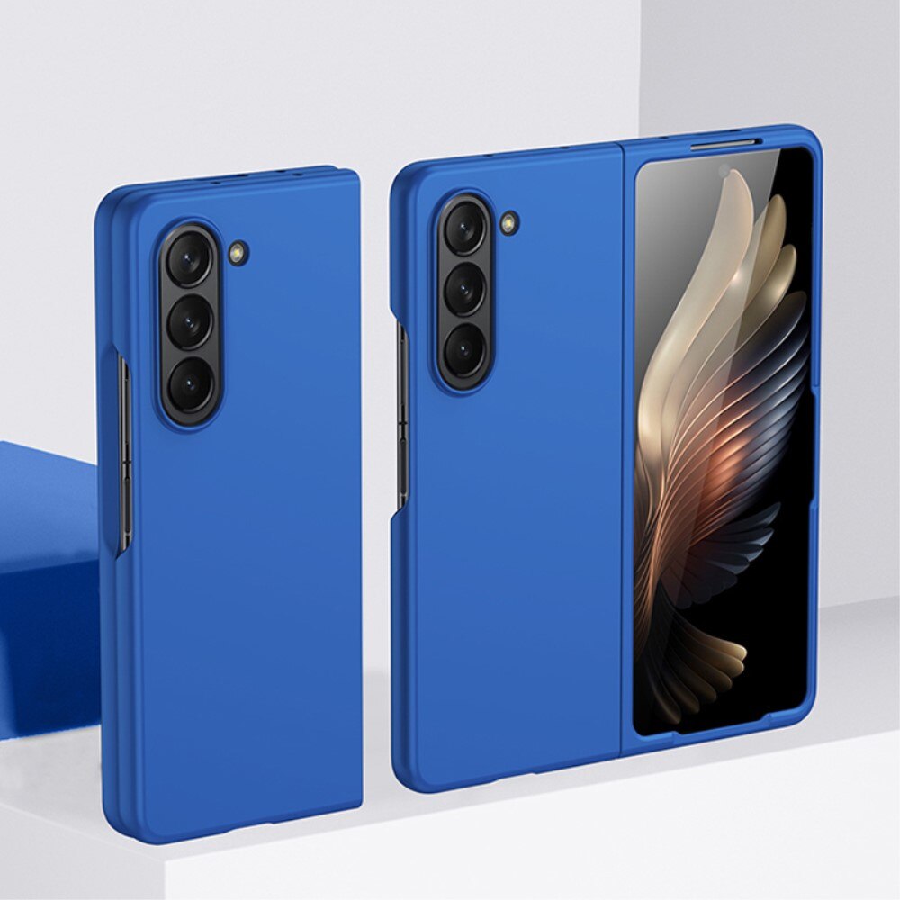 Samsung Galaxy Z Fold 5 Hardcase Gummicoating blauw