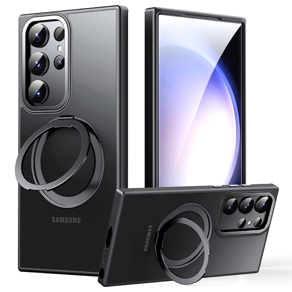 Samsung Galaxy S23 Ultra Hybridcase MagSafe Ring zwart