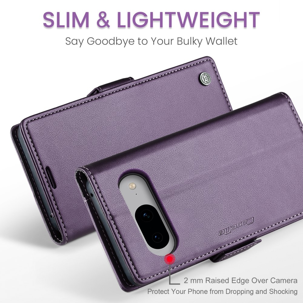 RFID blocking Slim Bookcover Hoesje Google Pixel 8 Paars