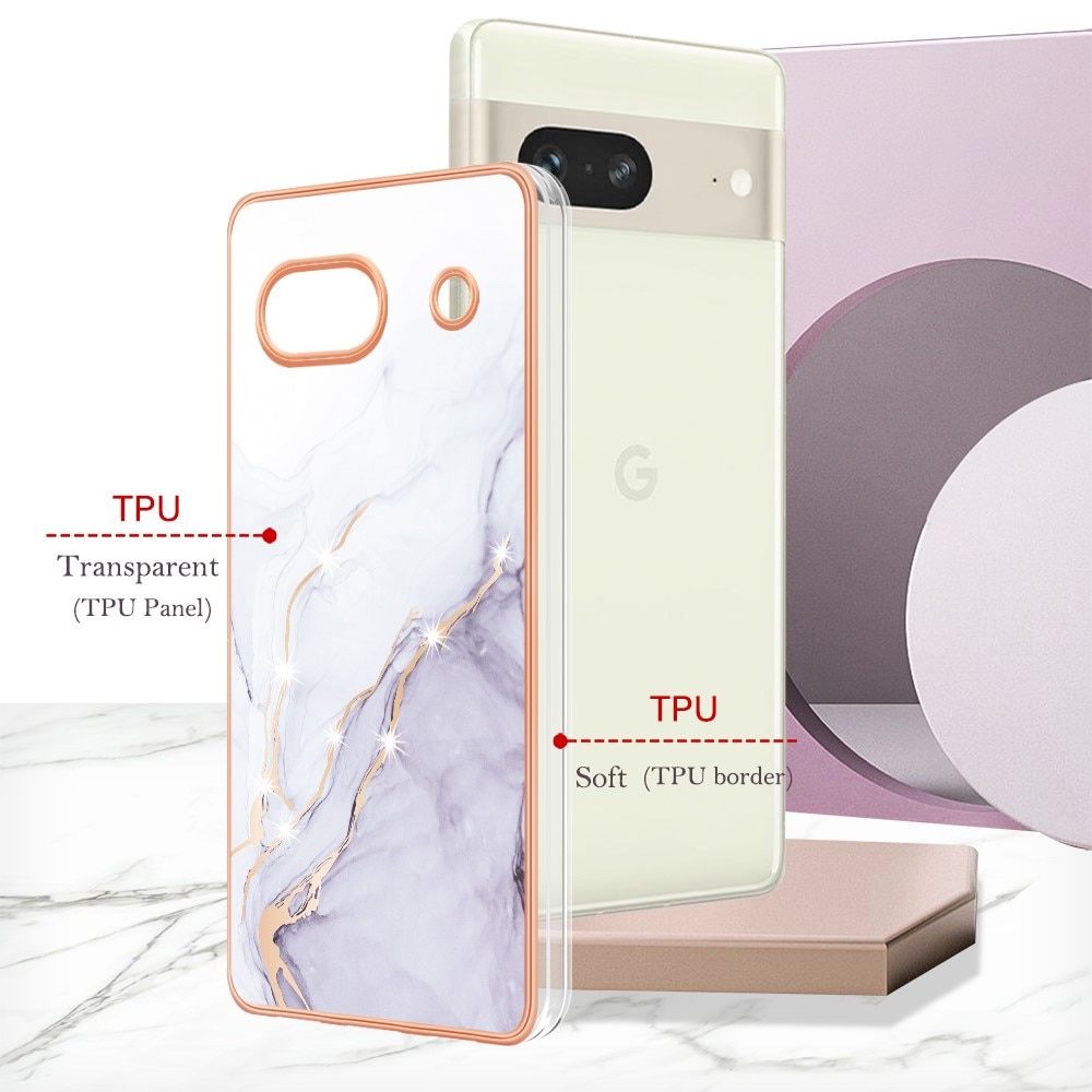 Google Pixel 7a TPU Case wit marmer