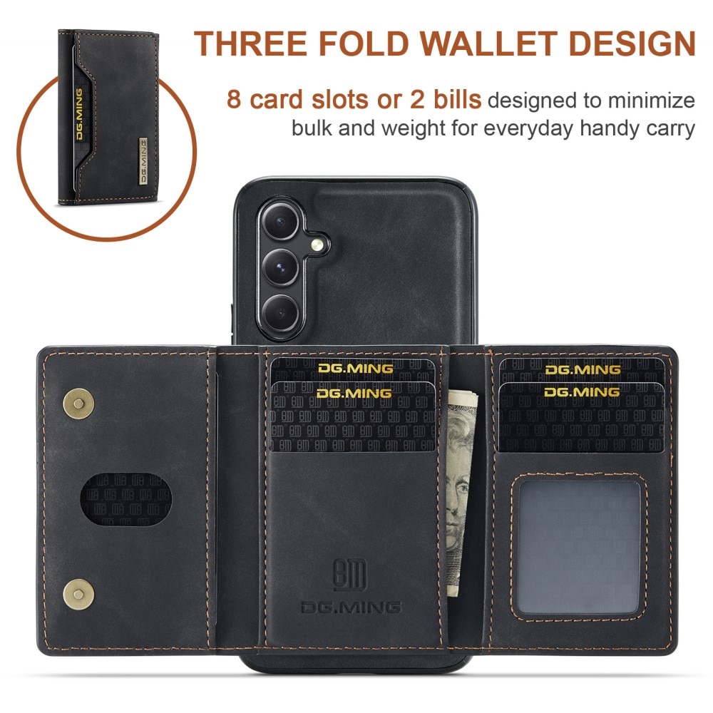 Magnetic Card Slots Case Samsung Galaxy A54 Zwart