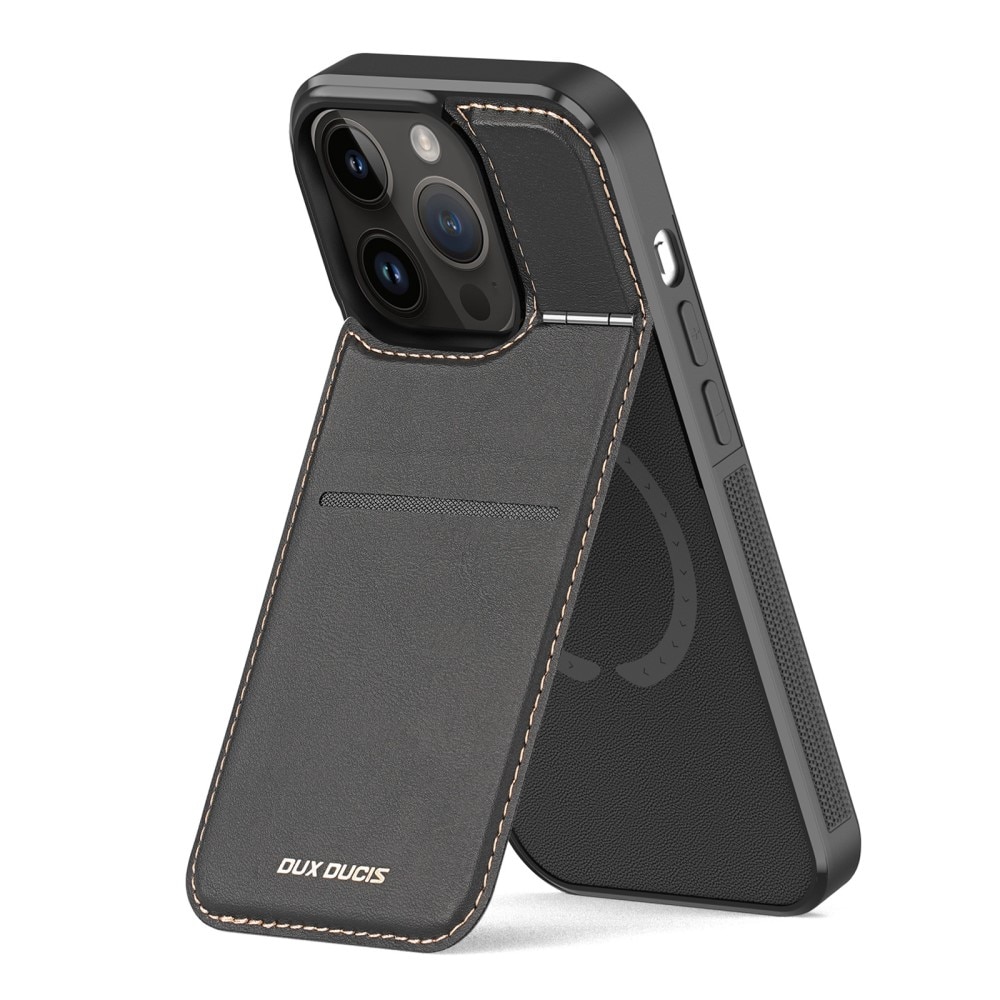 Rafi Series RFID MagSafe Wallet Stand Case iPhone 14 Pro Max zwart