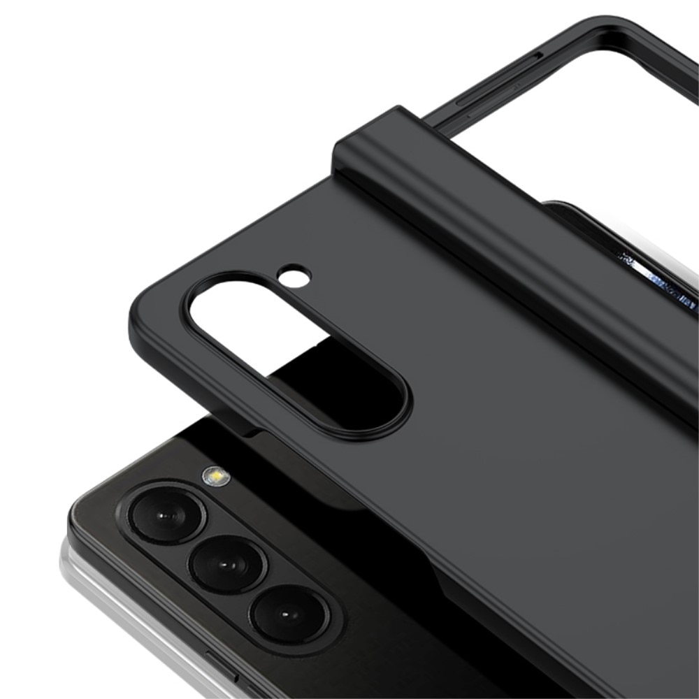 Samsung Galaxy Z Fold 5 Hardcase Gummicoating Hinge Protection zwart