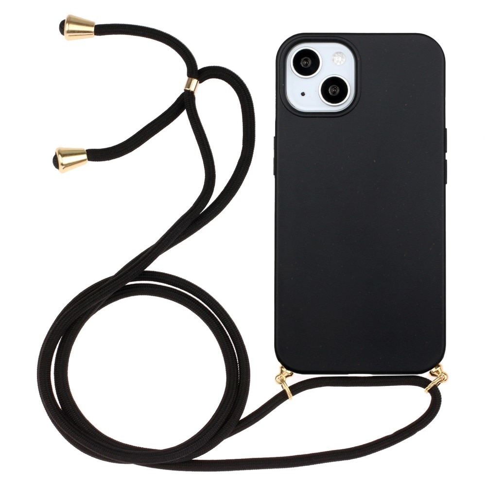 iPhone 15 Hoesje Halsband zwart