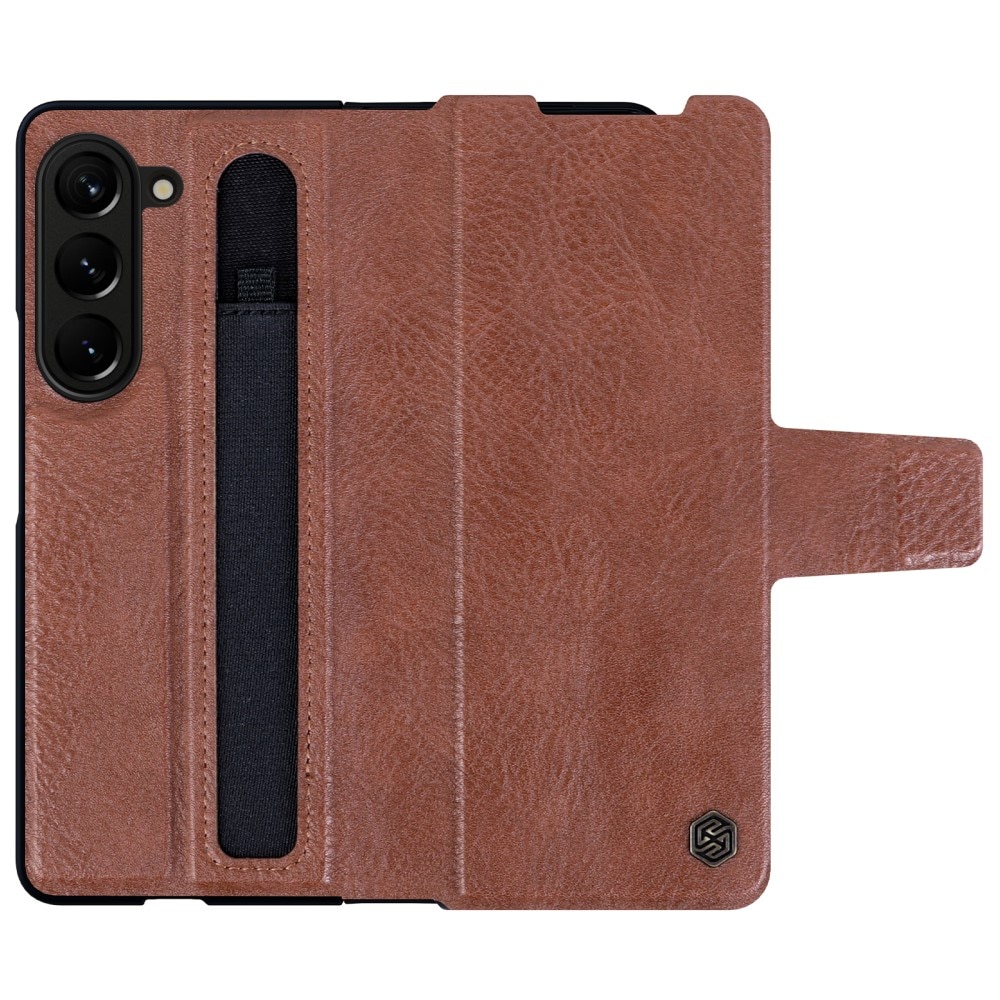 Leather Case with Pen Slot Samsung Galaxy Z Fold 5 Bruin