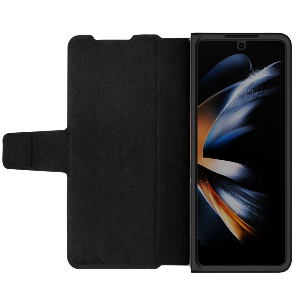 Leather Case with Pen Slot Samsung Galaxy Z Fold 5 zwart