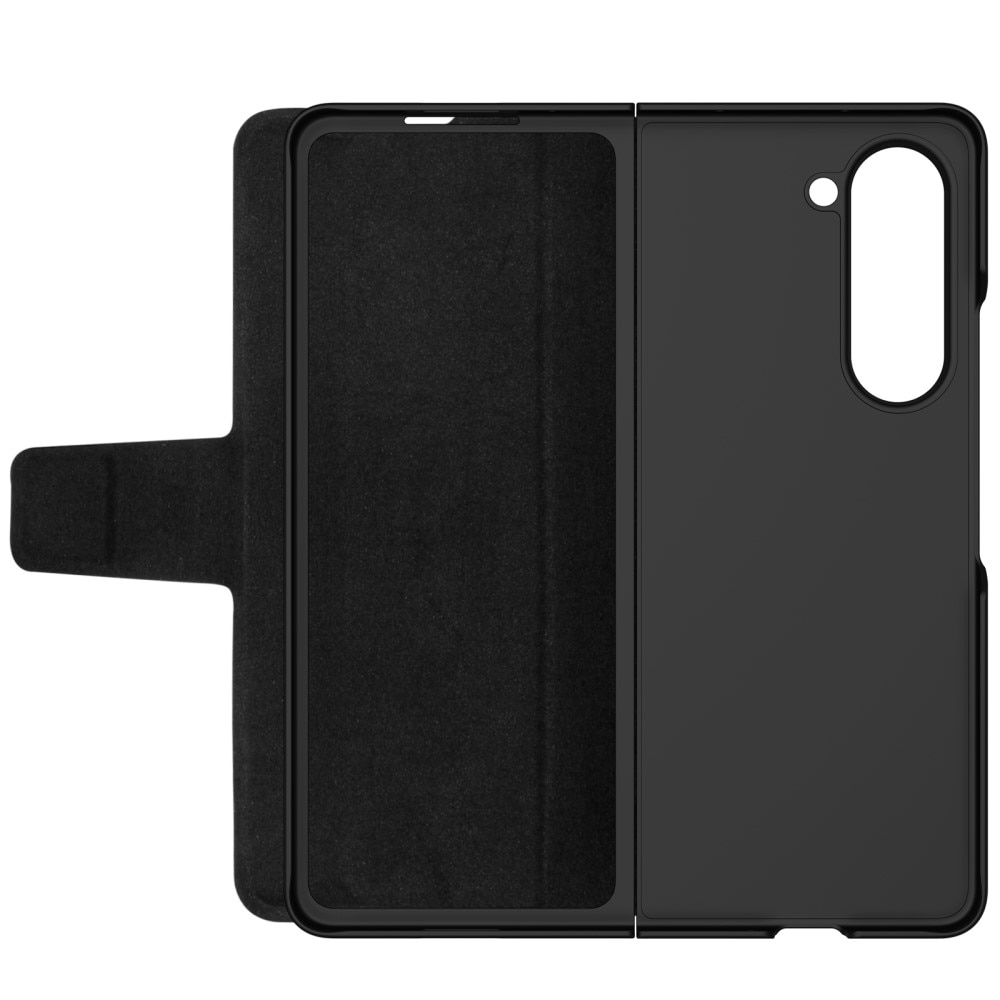 Leather Case with Pen Slot Samsung Galaxy Z Fold 5 zwart