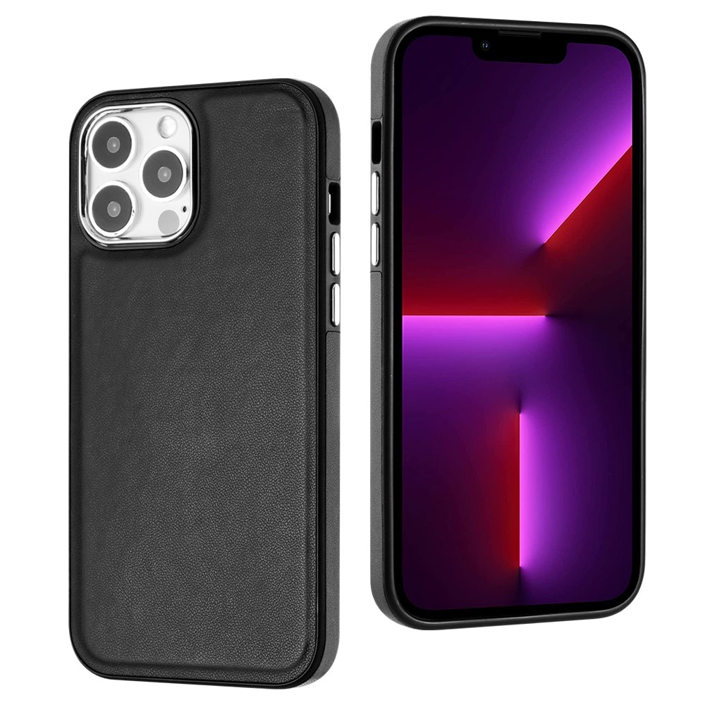 iPhone 13 Pro Leren hoesje zwart