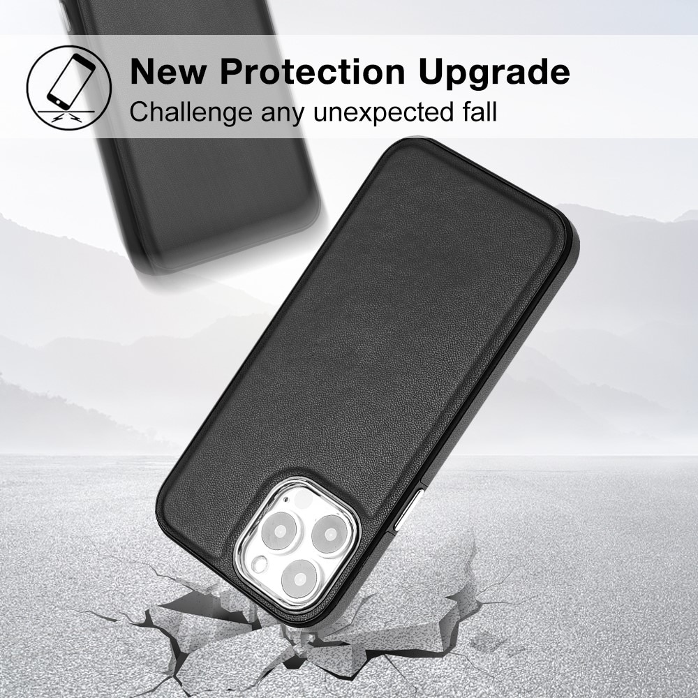iPhone 13 Pro Leren hoesje zwart