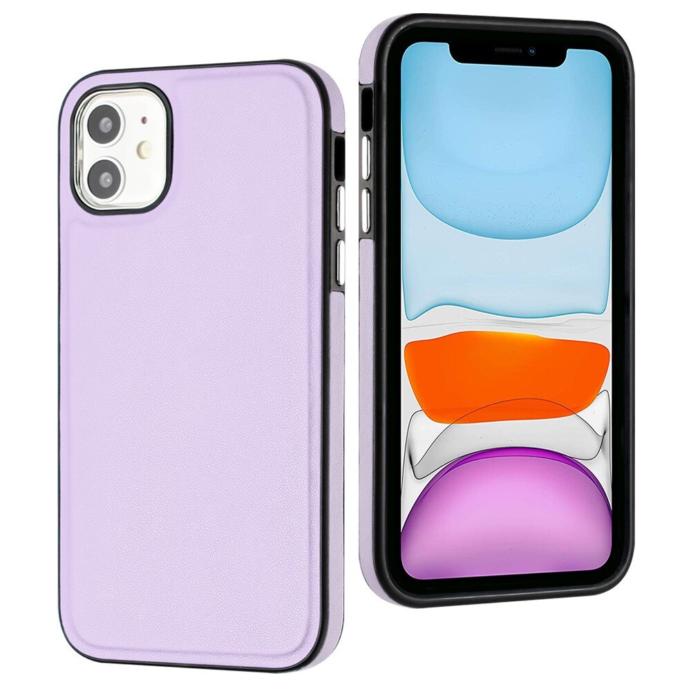 iPhone 11 Leren hoesje paars