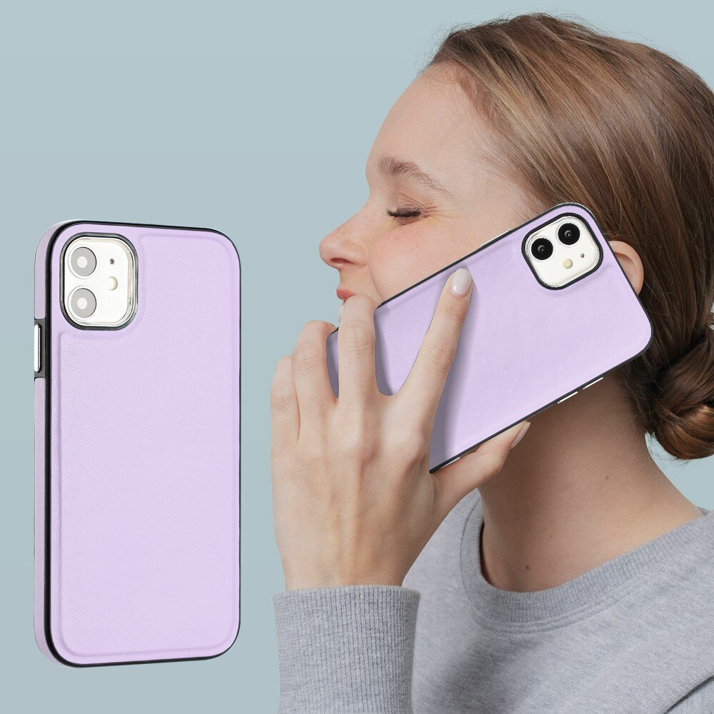 iPhone 11 Leren hoesje paars