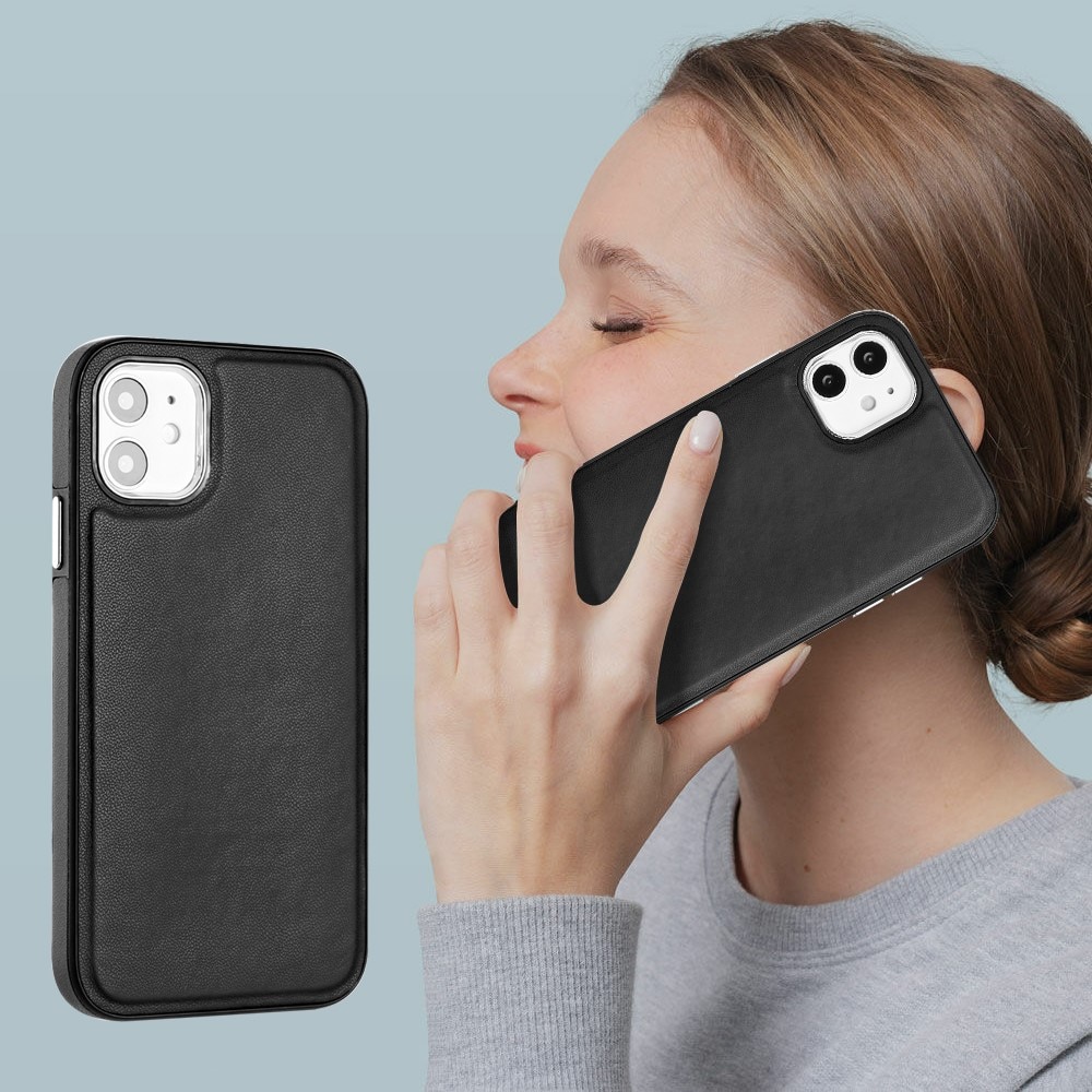 iPhone 11 Leren hoesje zwart