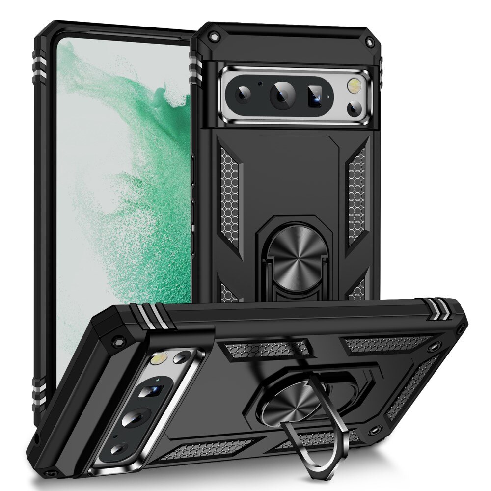 Google Pixel 8 Pro Hybridcase Tech Ring zwart