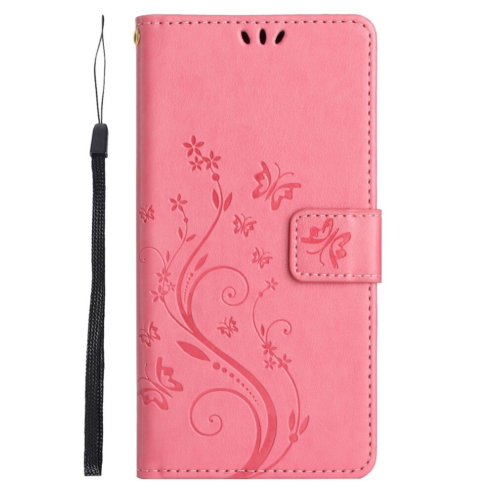 Google Pixel 8 Pro Leren vlinderhoesje Roze