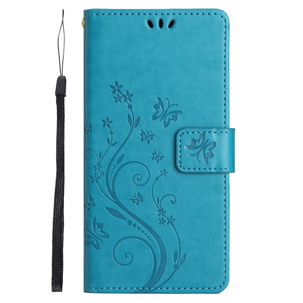 Google Pixel 8 Pro Leren vlinderhoesje Blauw