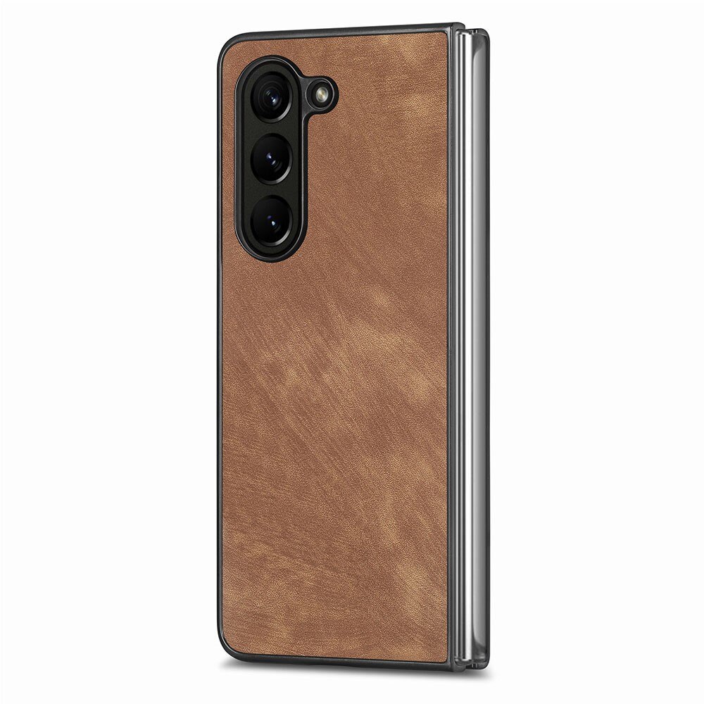 Samsung Galaxy Z Fold 5 Leren hoesje bruin