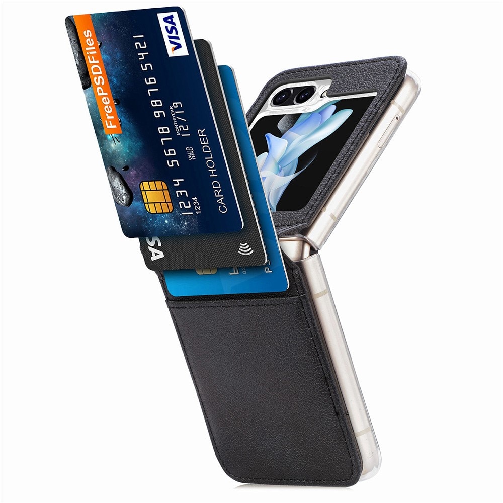 Slim Card Wallet Samsung Galaxy Z Flip 5 zwart