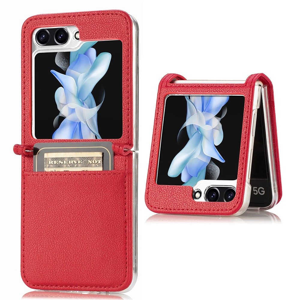 Slim Card Wallet Samsung Galaxy Z Flip 5 rood