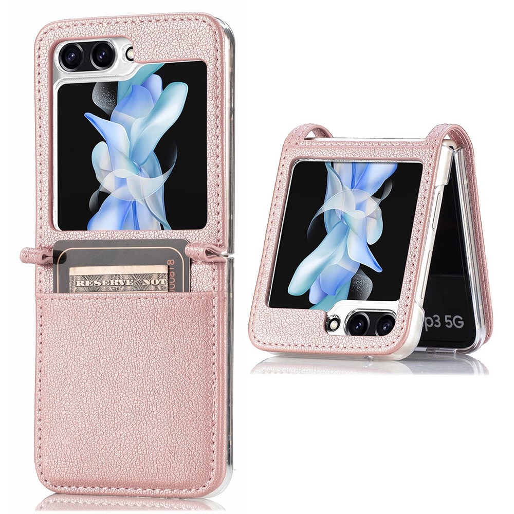 Slim Card Wallet Samsung Galaxy Z Flip 5 roze