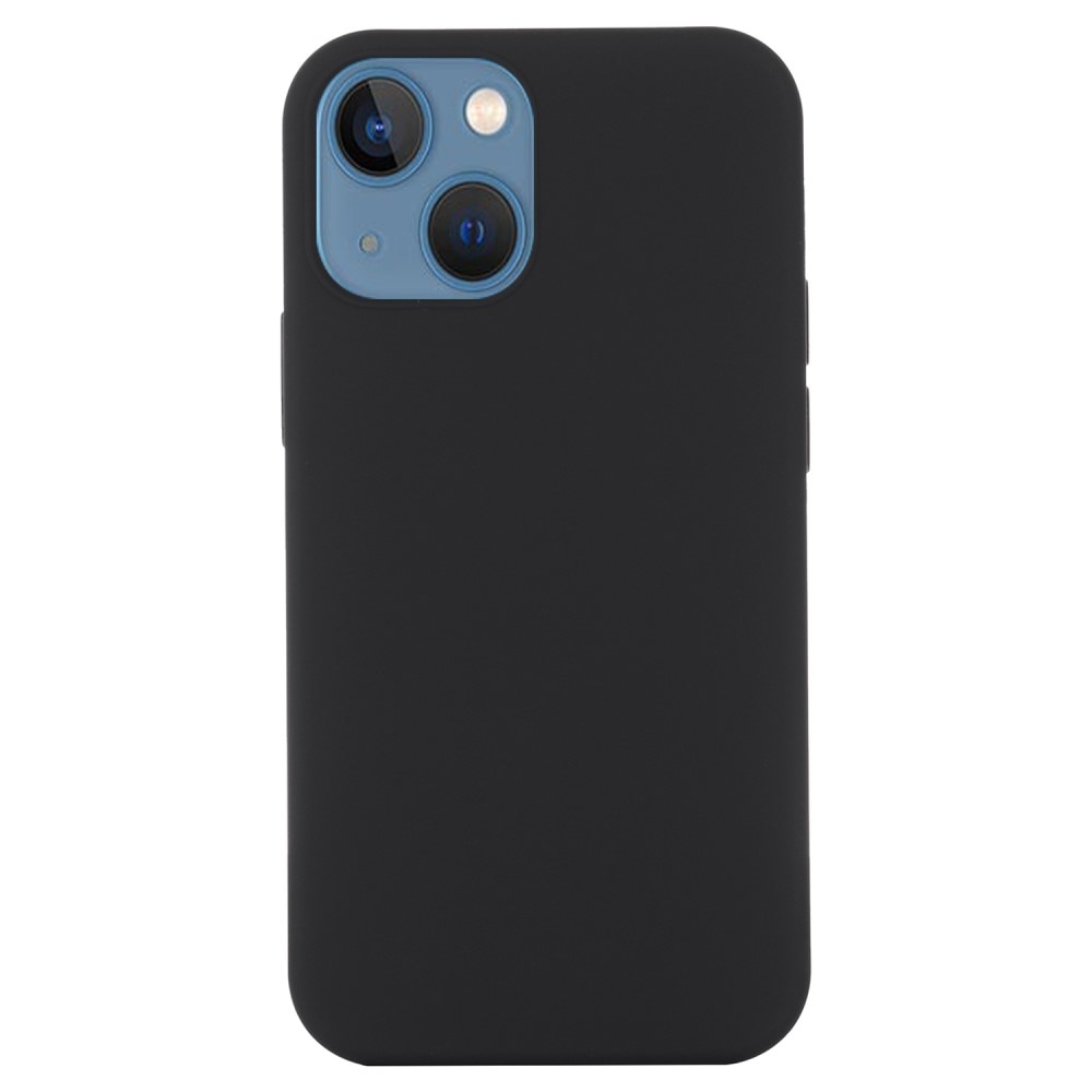 Siliconen hoesje MagSafe iPhone 15 Plus, zwart
