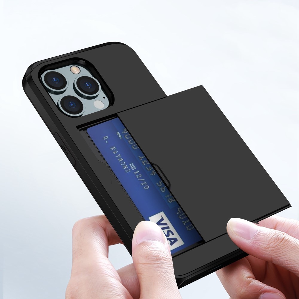 iPhone 15 Pro Hoesje met Cardslot zwart