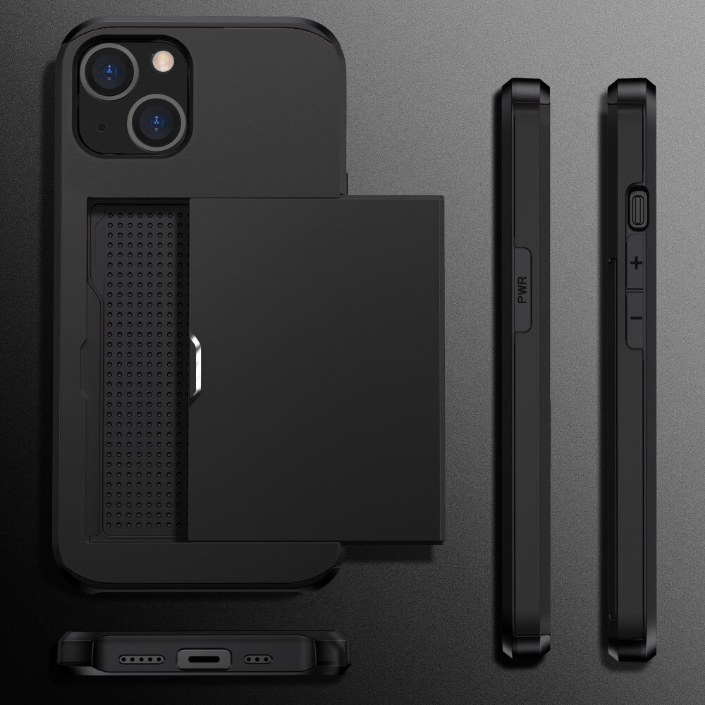 iPhone 15 Hoesje met Cardslot Zwart