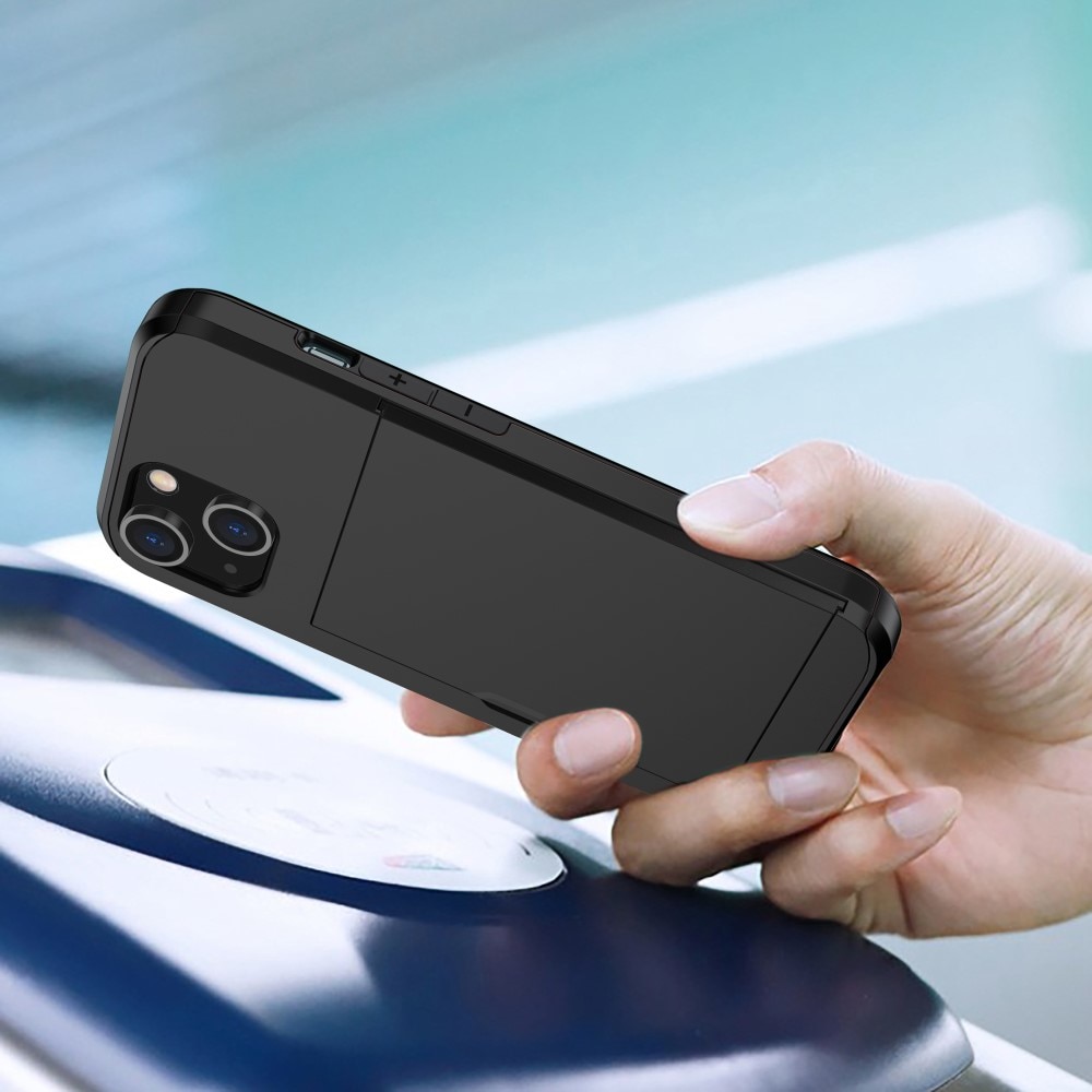 iPhone 15 Hoesje met Cardslot Zwart