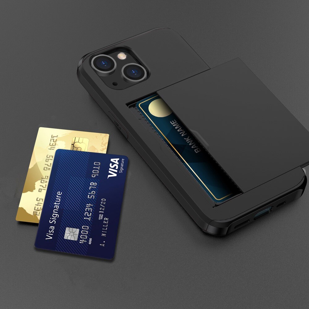 iPhone 15 Hoesje met Cardslot Zwart