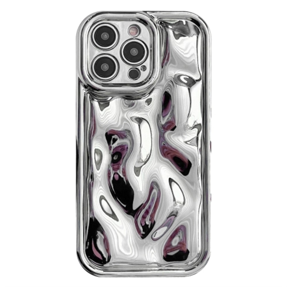 iPhone 14 Pro Wavy TPU Case, zilver