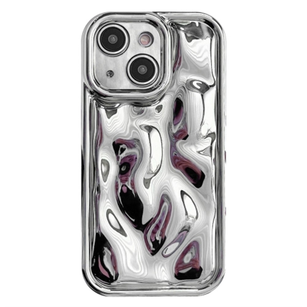 iPhone 14 Wavy TPU Case, zilver